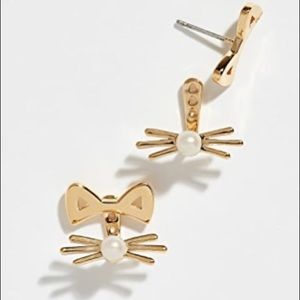 Out West Gold Cat Earrings by kate spade